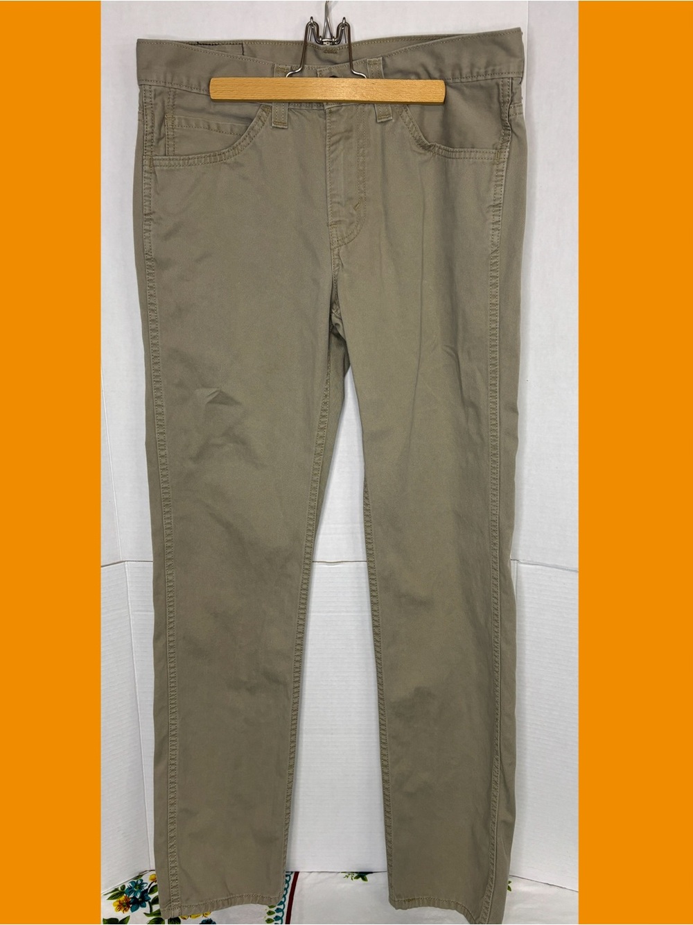 Levi's Men’s 511 Black Label Slim Fit Tan Pants Khaki 31X32 Casual Denim Chinos